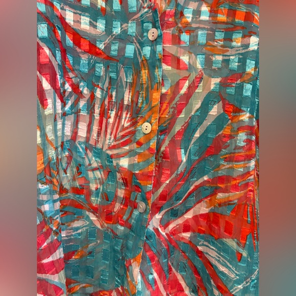 Ruby Rd. Colorful Sheer Blouse - Picture 5 of 5